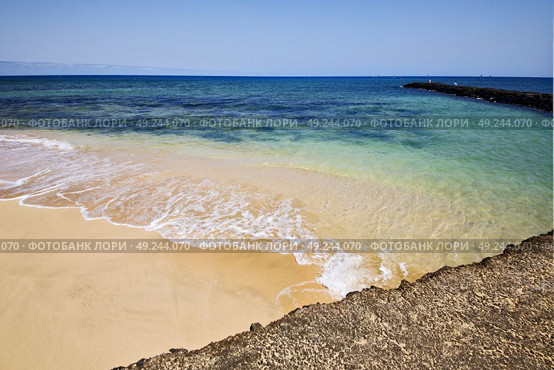 spain harbor pier boat in the blue sky   arrecife teguise lanzarote . Стоковое фото, агентство Ingram Publishing / Фотобанк Лори