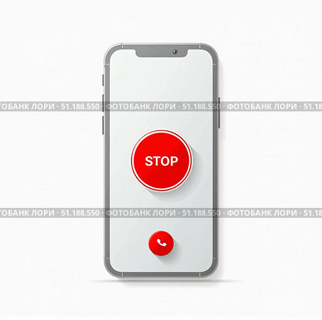 Spam calls, защита от нежелательного контента. Стоковое AI-изображение, AI-художник Инна Пецко / Фотобанк Лори