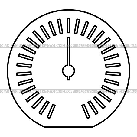 Speedometer odometer speed counter meter contour outline line icon black color vector illustration image thin flat style simple. Speedometer odometer speed counter meter contour outline line icon black color vector illustration image thin flat style. Стоковая иллюстрация, агентство Ingram Publishing / Фотобанк Лори