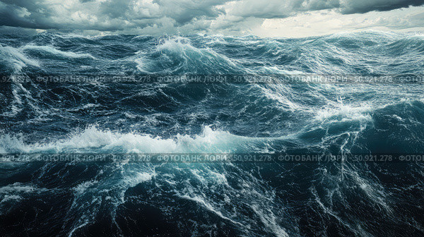 squall stormy water ai generated. Стоковое AI-изображение, AI-художник Vectorwin / Фотобанк Лори