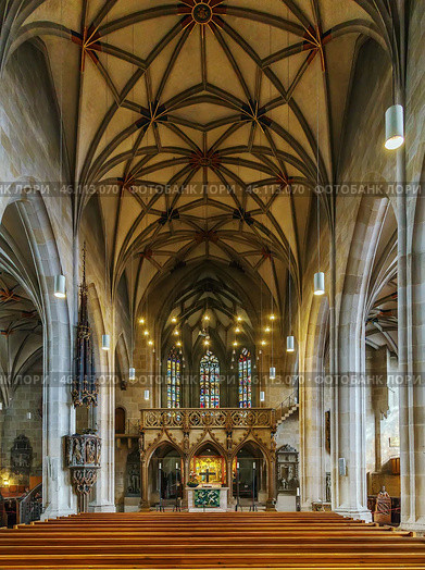 St. George Collegiate Church, Tubingen, Germany (2016 год). Стоковое фото, фотограф Boris Breytman / Фотобанк Лори
