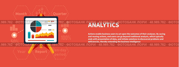 Stand with charts and parameters. Business concept of analytics. Стоковая иллюстрация, агентство Ingram Publishing / Фотобанк Лори