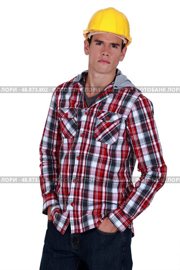 Standoffish tradesman. Стоковое фото, агентство Ingram Publishing / Фотобанк Лори