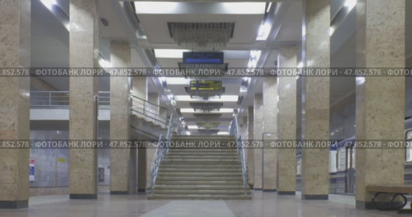Станция метро Минг Урик ташкентского метрополитена в центре Ташкента, Узбекистан (2023 год). Редакционное видео, видеограф Александр Кузнецов / Фотобанк Лори