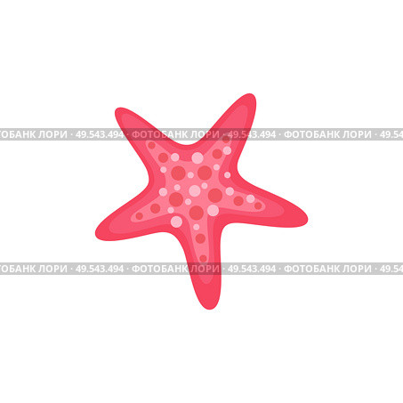 Starfish having five corners vector, sea creature isolated icon in flat style. Aquatic animal living underwater, object of symmetric shape cartoon. Summer Sea Creature, Tropical Starfish Isolated. Стоковая иллюстрация, агентство Ingram Publishing / Фотобанк Лори