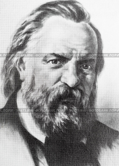 Старинная дореволюционная карточка. Герцен Александр Иванович. Стоковое фото, фотограф Игорь Низов / Фотобанк Лори