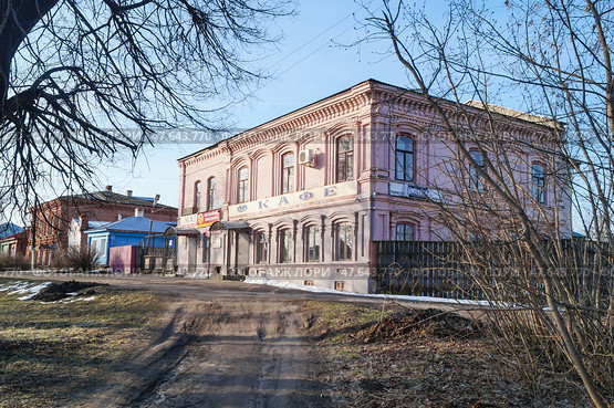 Старинный дом на улице Ленинградской,33 в поселке Мстёра. Стоковое фото, фотограф Сергей Овчинников / Фотобанк Лори