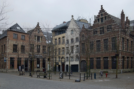 Старые домики в центре Антверпена (2007 год). Стоковое фото, фотограф Артем Ефимов / Фотобанк Лори