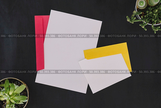 stationery set with envelopes. Стоковое фото, агентство Ingram Publishing / Фотобанк Лори