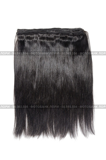 Straight black human hair weave extensions. Стоковое фото, агентство Ingram Publishing / Фотобанк Лори