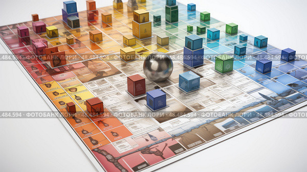 structure periodic table 3d ai generated. Стоковое AI-изображение, AI-художник Vectorwin / Фотобанк Лори