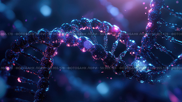 structure pulsating DNA double helix ai generated. Стоковое AI-изображение, AI-художник Vectorwin / Фотобанк Лори