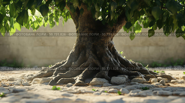 style tree rooted. Стоковое фото, фотограф Vectorwin / Фотобанк Лори