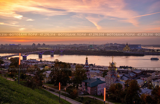 Sunset in Nizhny Novgorod (2023 год). Стоковое фото, фотограф Юлия Бабкина / Фотобанк Лори
