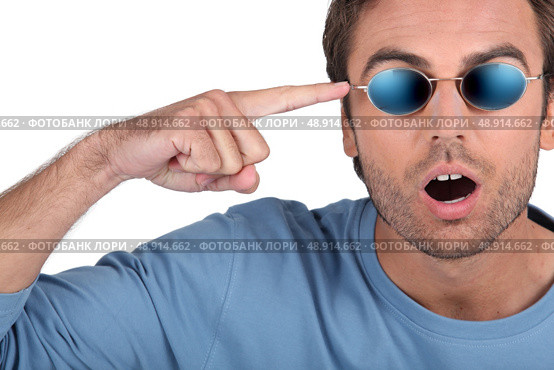 Surprised man. Стоковое фото, агентство Ingram Publishing / Фотобанк Лори