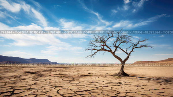 survival resilient tree ai generated. Стоковое AI-изображение, AI-художник Vectorwin / Фотобанк Лори