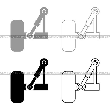 Suspension in the car set icon grey black color vector illustration image simple solid fill outline contour line thin flat style. Suspension in the car set icon grey black color vector illustration image solid fill outline contour line thin flat style. Стоковая иллюстрация, агентство Ingram Publishing / Фотобанк Лори