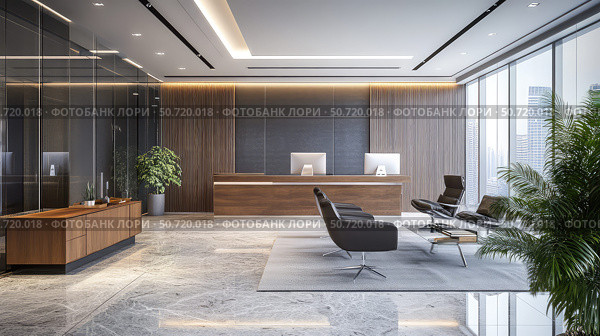 sustainable corporate office design. Стоковое фото, фотограф Vectorwin / Фотобанк Лори