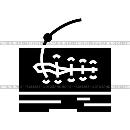 suturing wound glyph icon vector illustration. Стоковая иллюстрация, иллюстратор Vectorwin / Фотобанк Лори