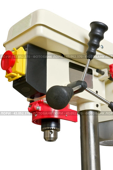 Сверлильный станок на белом фоне. Drilling Bench Press isolated on white background. Стоковое фото, фотограф Татьяна Д / Фотобанк Лори