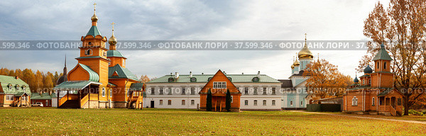 Свято-Благовещенская Никандрова пустынь, Псковская область (2021 год). Стоковое фото, фотограф Юлия Бабкина / Фотобанк Лори