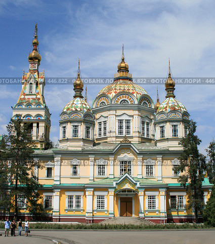 Свято — Вознесенский кафедральный собор в Алма-Ате, Казахстан. Стоковое фото, фотограф Никончук Алексей / Фотобанк Лори