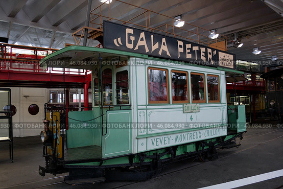 Swiss Museum of Transport. Old tram (2010 год). Редакционное фото, фотограф Юлия Бабкина / Фотобанк Лори