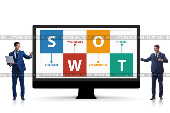 SWOT technique concept for business. Стоковое фото, фотограф Elnur / Фотобанк Лори
