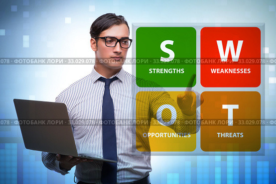SWOT technique concept for business. Стоковое фото, фотограф Elnur / Фотобанк Лори