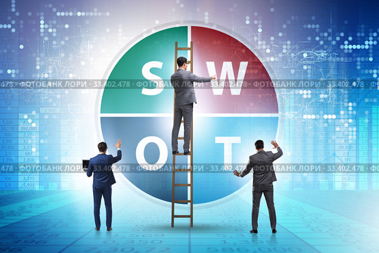 SWOT technique concept for business. Стоковое фото, фотограф Elnur / Фотобанк Лори