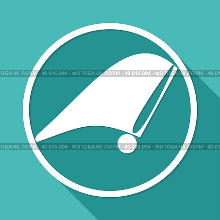 tachometer icon on white circle with a long shadow. Стоковая иллюстрация, агентство Ingram Publishing / Фотобанк Лори