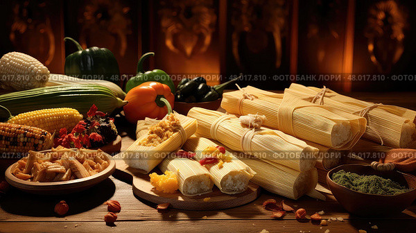 tamales cuisine mexican food traditional ai generated. Стоковое AI-изображение, AI-художник Vectorwin / Фотобанк Лори