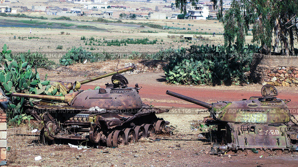 Tank and other war vehicles Cemetery in the Asmara Eritrea, Стоковое фото, фотограф Сергей Майоров / Фотобанк Лори