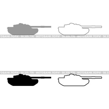 Tank Artillery Army machine Military silhouette World war set icon grey black color vector illustration image simple flat style solid fill outline contour line thin. Tank Artillery Army machine Military silhouette World war set icon grey black color vector illustration image flat style solid fill outline contour line thin. Стоковая иллюстрация, агентство Ingram Publishing / Фотобанк Лори