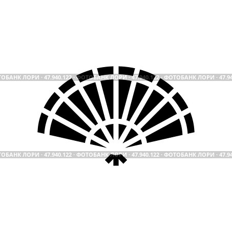 taoist ritual fan taoism glyph icon vector illustration. Стоковая иллюстрация, иллюстратор Vectorwin / Фотобанк Лори