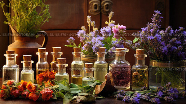 tea aromatherapy essential oil ai generated. Стоковое AI-изображение, AI-художник Vectorwin / Фотобанк Лори