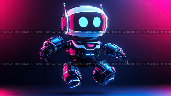 technology bouncing robot ai generated. Стоковое AI-изображение, AI-художник Vectorwin / Фотобанк Лори