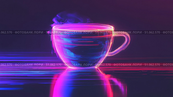 technology glitching coffee cup ai generated. Стоковое AI-изображение, AI-художник Vectorwin / Фотобанк Лори