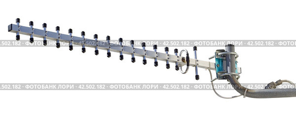 Телевизионная антенна на белом фоне. TV antenna isolated on white. Стоковое фото, фотограф Татьяна Д / Фотобанк Лори