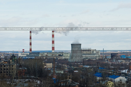 ТЭЦ. Город Владимир (2017 год). Редакционное фото, фотограф Макаров Алексей / Фотобанк Лори