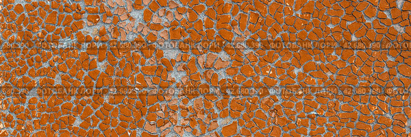 Texture of old cracked artificial leather. The surface of the dried leatherette with lots of cracks and pieces of brown material. Faux leather texture. Wide panoramic background for design. Стоковое фото, фотограф Андрей Степанов / Фотобанк Лори