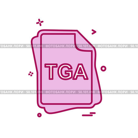 TGA file type icon design vector. Стоковая иллюстрация, агентство Ingram Publishing / Фотобанк Лори