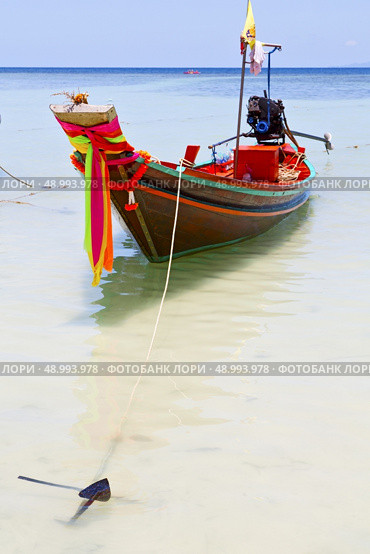thailand  in  kho tao bay asia isle blue clean water    pirogue   and south china sea 
. Стоковое фото, агентство Ingram Publishing / Фотобанк Лори