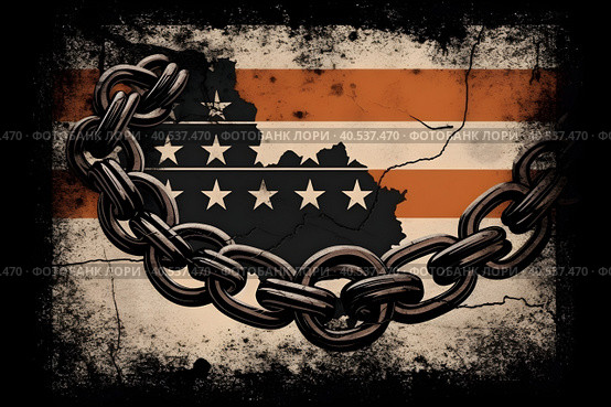 The chain as a symbol of freedom day celebrating the abolition of slavery. With Generative AI technology. Стоковое AI-изображение, AI-художник Мария Фадеева / Фотобанк Лори