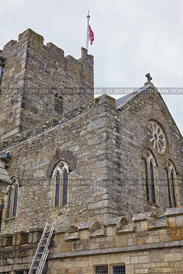 The Church of St Michael and All Angels in St. Michael's Mount castle . Cornwall. England. Great Britain (2009 год). Стоковое фото, фотограф Сергей Пристяжнюк (Serg Zastavkin) / Фотобанк Лори