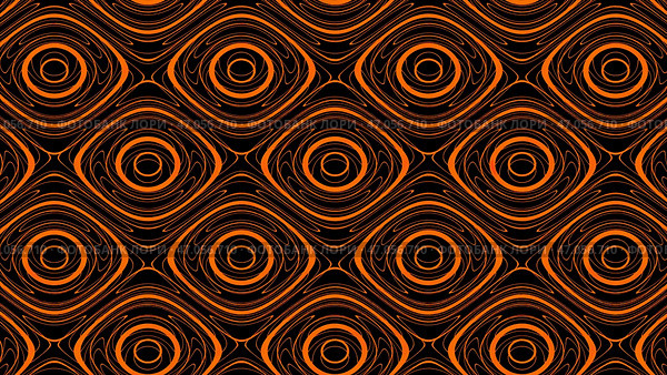 The green and orange background on which the circles are lit widen and narrow and create a kaleidoscope effect. Стоковая иллюстрация, иллюстратор David Kashakhi / Фотобанк Лори