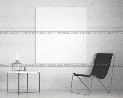 The living room consists of chairs and picture frames on the wall. Стоковое фото, агентство Ingram Publishing / Фотобанк Лори