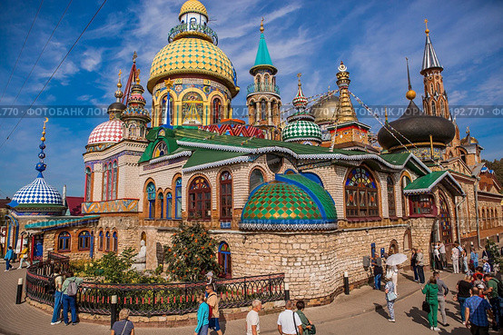 The main attraction of the city. The Temple of All Religions in Kazan.Kazan City, Republic of Tatarstan, Russia, September 2023. Редакционное фото, фотограф Photojuli / Фотобанк Лори