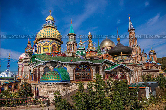 The main attraction of the city. The Temple of All Religions in Kazan.Kazan City, Republic of Tatarstan, Russia, September 2023. Редакционное фото, фотограф Photojuli / Фотобанк Лори