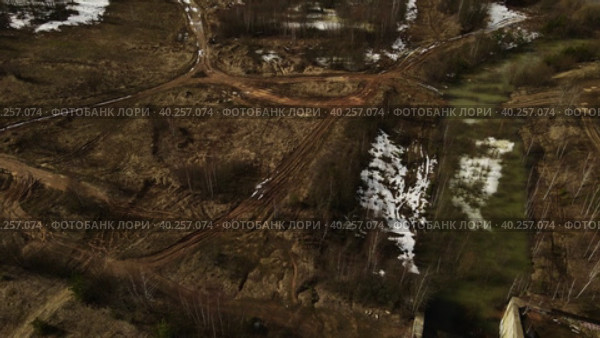 The ruins of the unfinished Podolsk hydroelectric complex near Moscow.New Moscow. 01.04.2023. Стоковое видео, видеограф Ярославский Максим / Фотобанк Лори